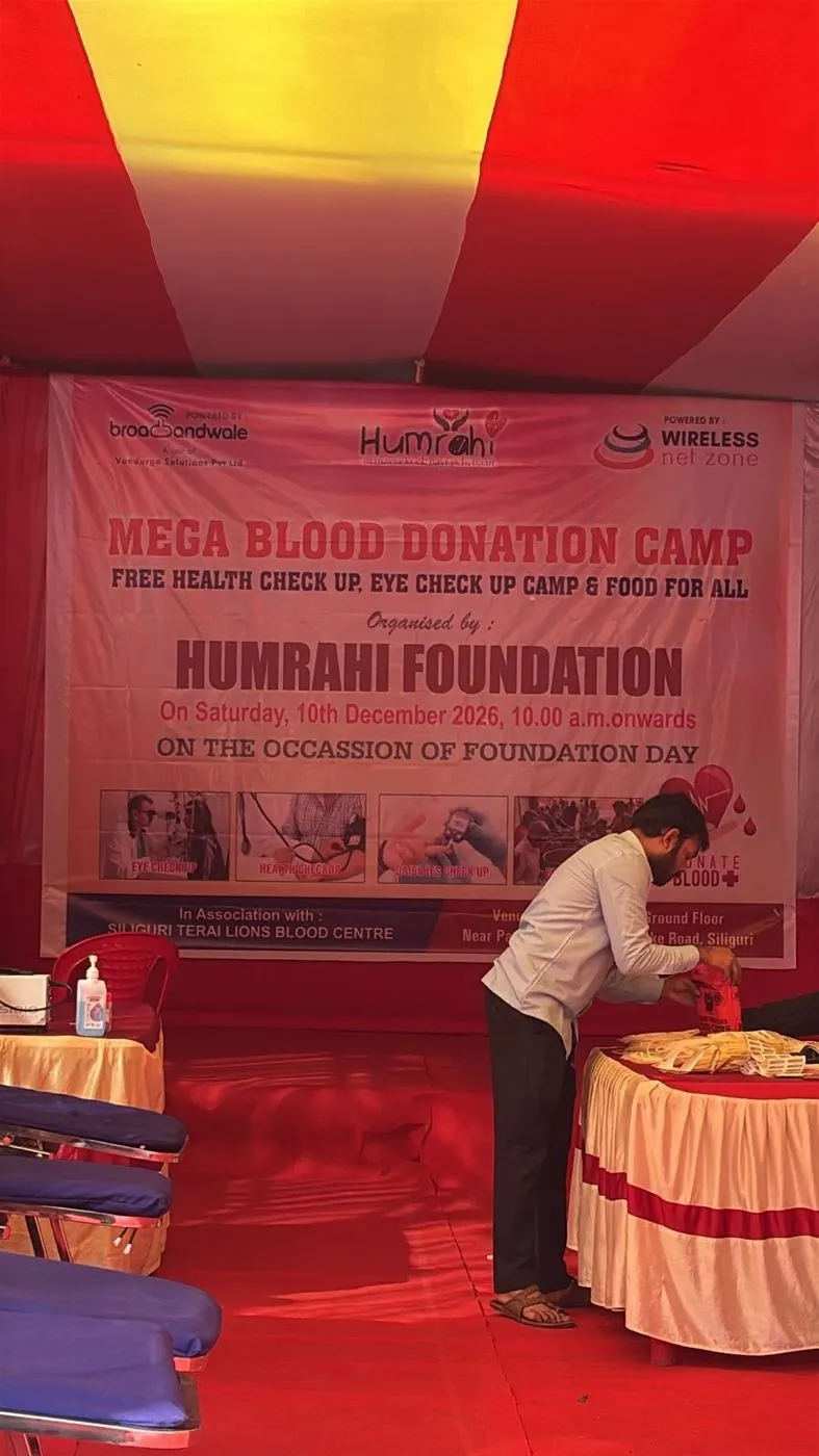The venue of a Humrahi blood donation camp