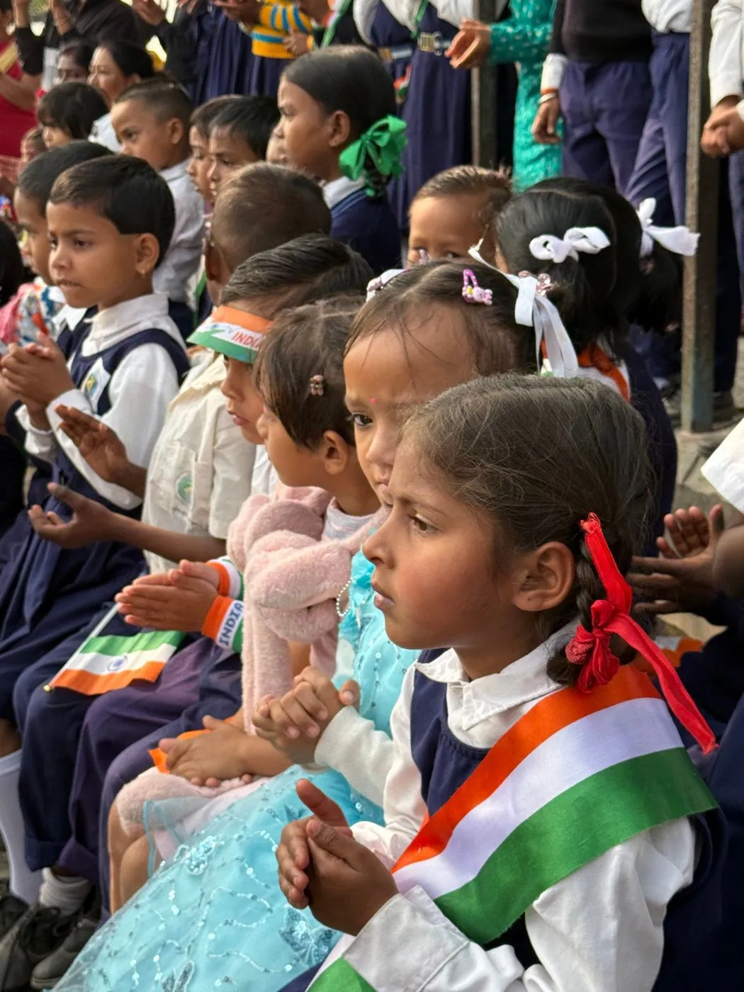 A young student during an event at an adopted school