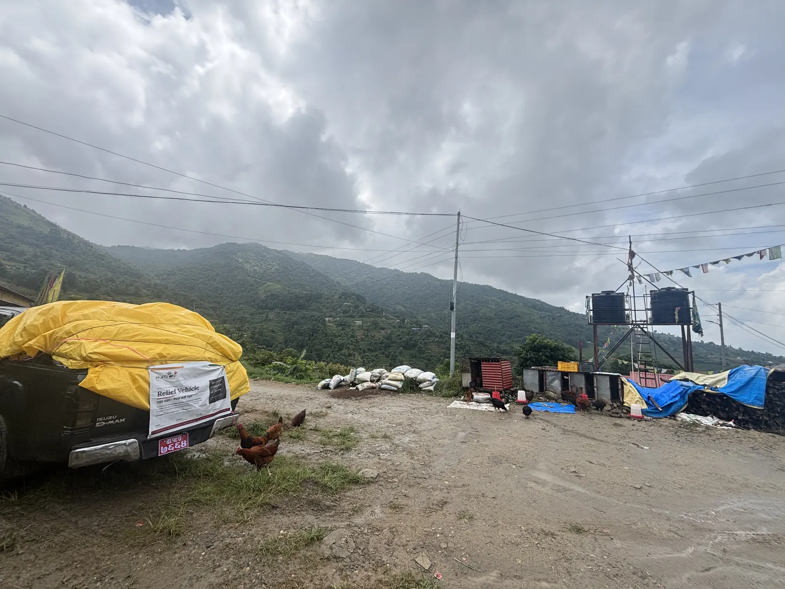 Nepal, September 2026: tents at a holding camp in the hills